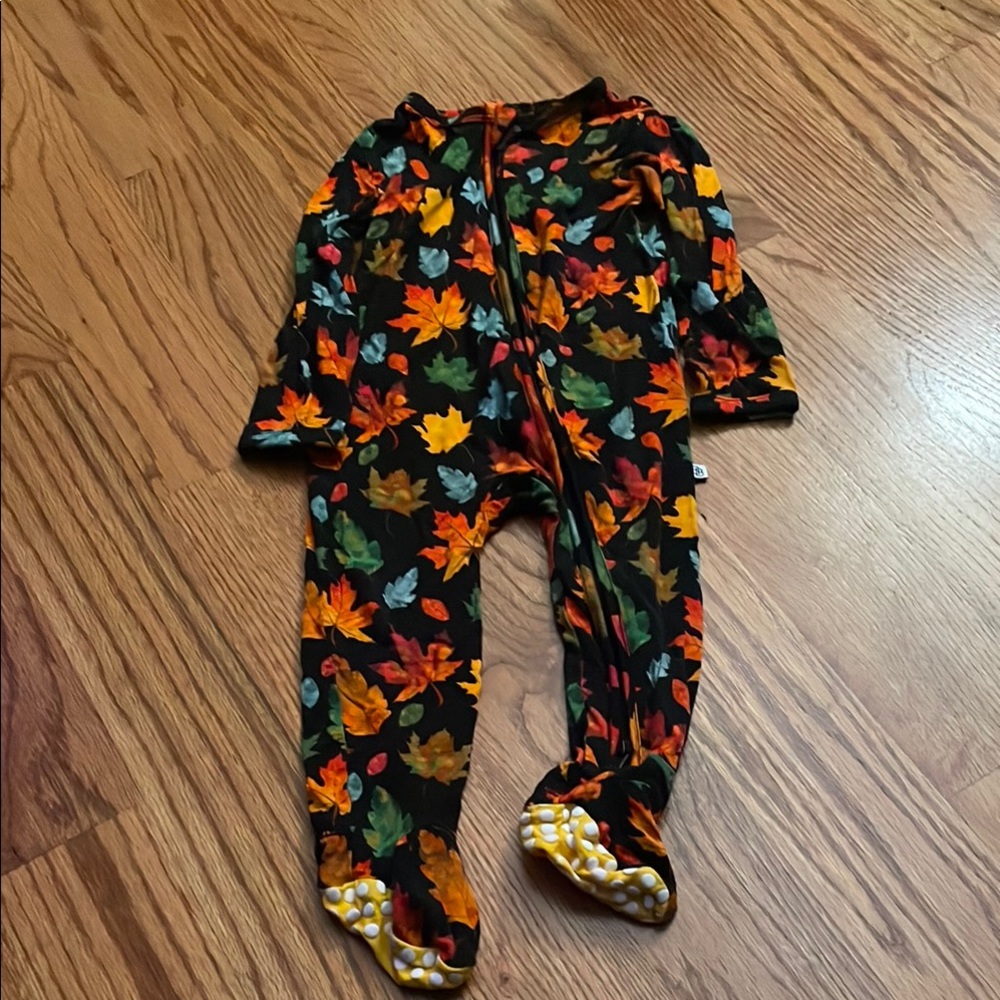 Little Bum Bums Colorful Leaf Print Kids One Piece